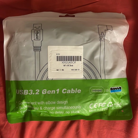 Brand New! Set of two extra long USB 3.2 Gen 1 cables. - Picture 2 of 5